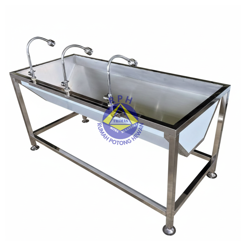 Bak Pencucian RPA – Wadah Cuci Ayam Higienis Berbahan Stainless Steel
