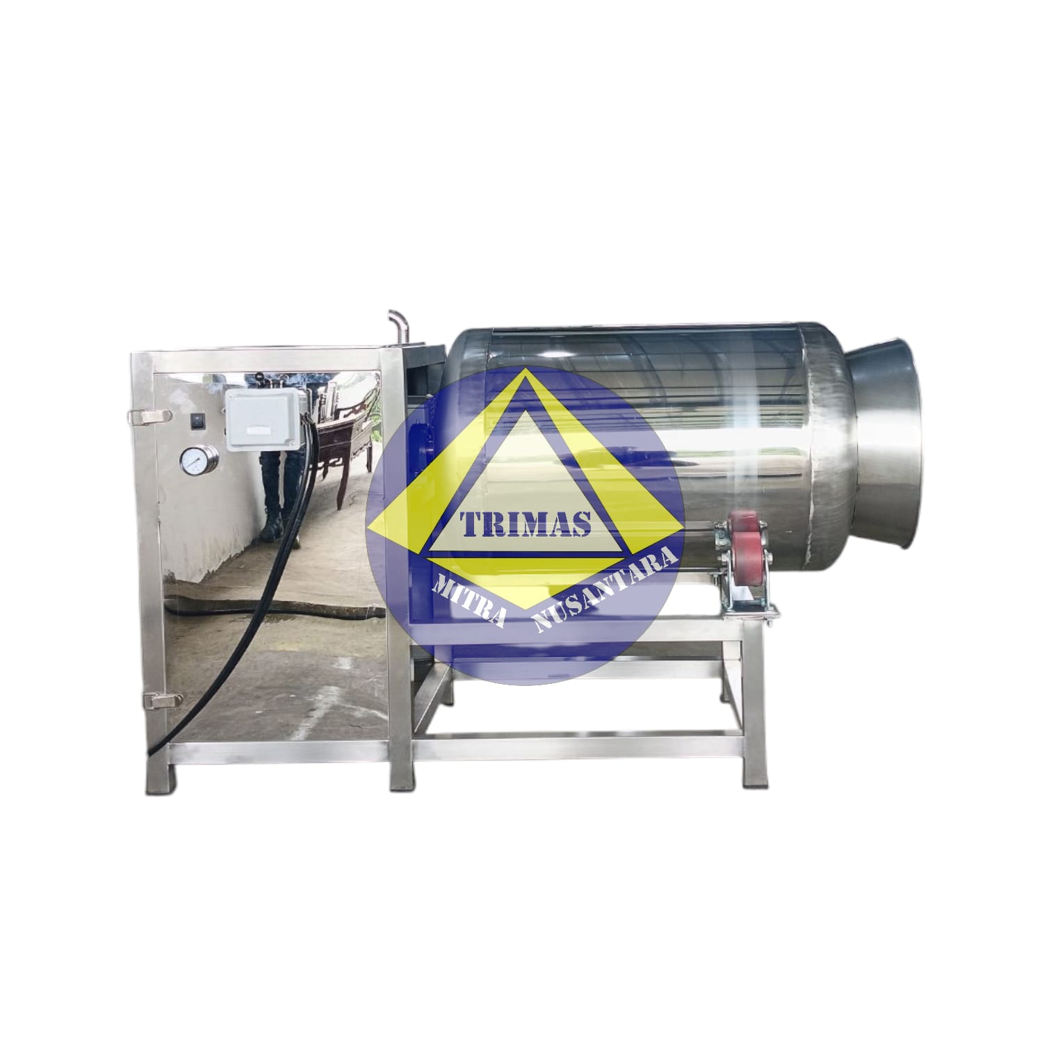 Mesin Tumbler Vacuum Marinasi Stainless Steel