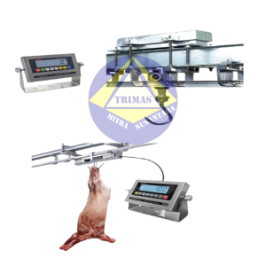 timbangan gantung karkas, timbangan carcass RPH, timbangan rel gantung sapi, alat timbang daging potong, timbangan digital karkas
